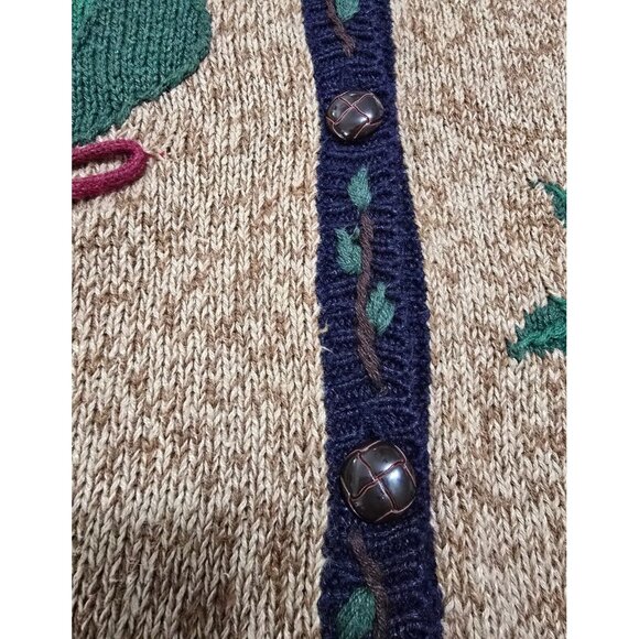 Capacity Women's Color-block Knit Vest Harvest Indie Embroidered V Neck Size XL - Picture 7 of 13